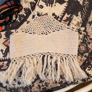 Cream woven top